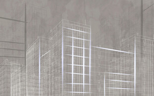 抽象城市建筑背景墙