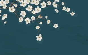 新中式花鸟画背景墙
