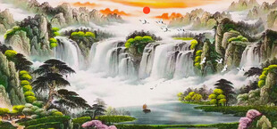 国画源远流长风景画