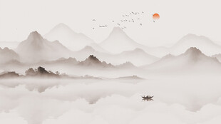 古典水墨山水背景