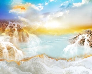 大理石纹装饰画