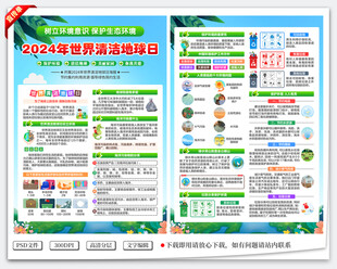 世界清洁地球日宣传单