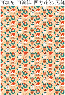 圣诞花环 松塔 雪人 