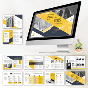 金融画册InDesign模板