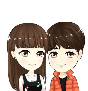 超精细Q版半身情侣