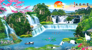 山水画旭日东升