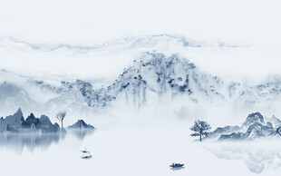 大气 高清中式山水 TIF分层