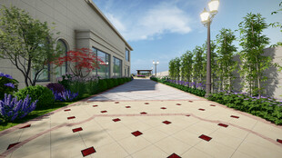 别墅庭院院子景观设计案例效果图