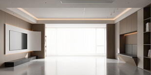 现代极简客厅沙发背景墙