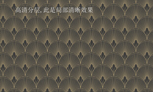 高清分层透明底扇形花纹打印图