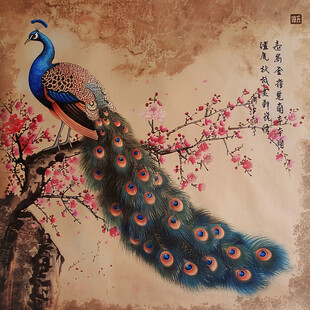 孔雀牡丹国画素材-孔雀牡丹国画图片-孔雀牡丹国画设计模板-昵图网 孔雀牡丹国画素材-孔雀牡丹国画图片-孔雀牡丹国画设计模板-昵图网