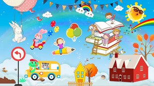 卡通儿童房背景墙