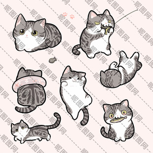卡通猫咪插画