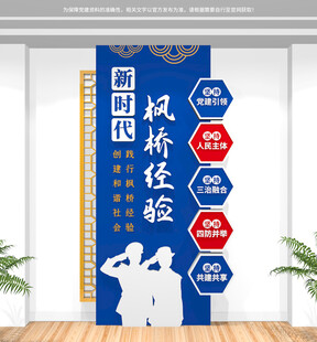 竖版新时代枫桥经验文化墙