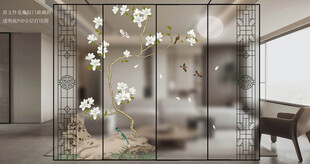 高清分层透明底推拉门打印图