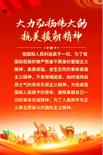 大力弘扬抗美援朝精神海报