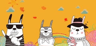 卡通儿童房背景墙