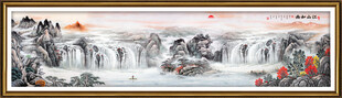 巨幅山水画国画