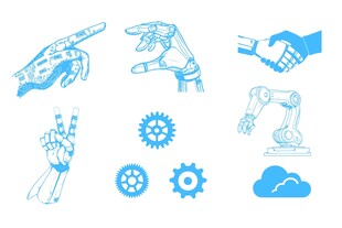 工业智能工业机器人机械臂矢量