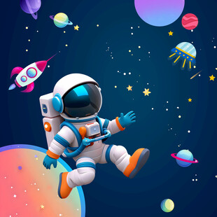 卡通宇航员