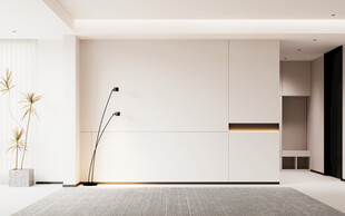 现代极简客厅背景墙