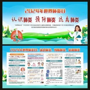 2024年世界肺炎日宣传栏