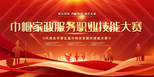 家政服务技能大赛展板