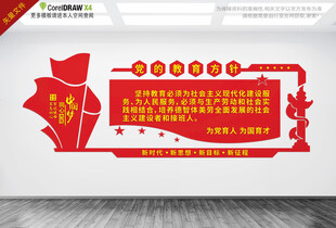 党的教育方针背景墙