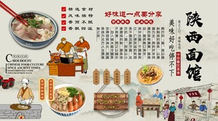 陕西面馆背景墙