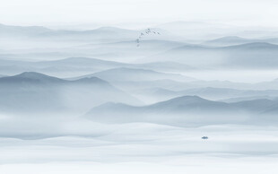 意境山水水墨山水画