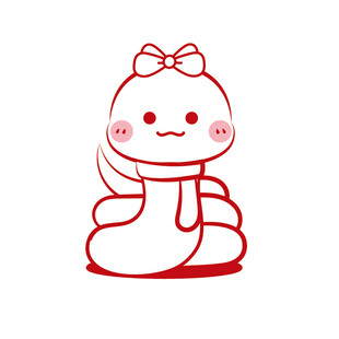 蛇线稿