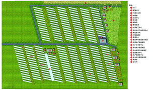 种植大棚设计案例彩色平面图