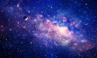 蓝色宇宙星空背景图