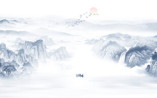 新中式意境山水画