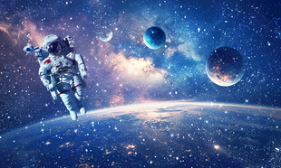 太空星球宇航员银河宇宙星空背景