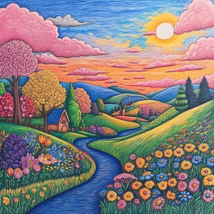 抽象風景画 油彩 deal1708444575241_9a77f3e3.jpg