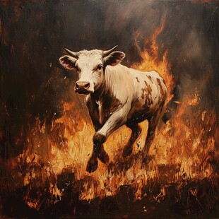 肉質画【牛】油彩画 油画牛素材-油画牛图片-油画牛设计模板-昵图网