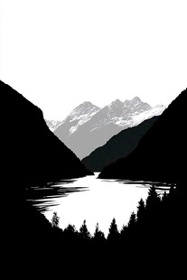 山水黑白素材-山水黑白图片-山水黑白设计模板-昵图网