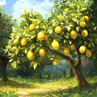 柠檬树插画素材-柠檬树插画图片-柠檬树插画设计模板-昵图网