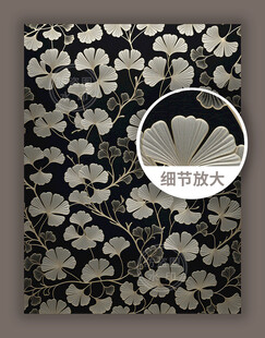 传统中式古典银杏花纹图案