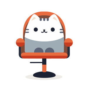 家具椅子可爱小猫靠垫电脑椅