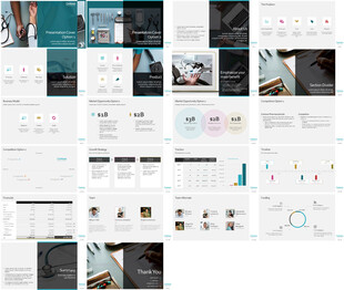 医疗健康问诊深绿色极简PPT