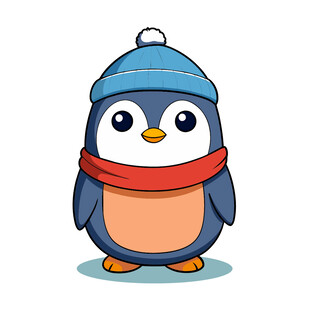 矢量动物可爱白熊头像