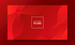 红色波浪抽象矢量背景