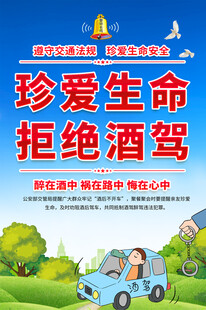 拒绝酒驾交通安全宣传海报