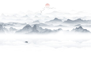 中式水墨画背景墙