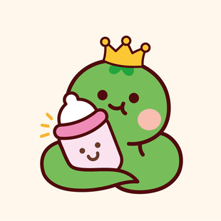 小萌蛇小青蛇皇冠奶瓶