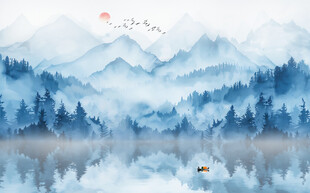 意境山水背景