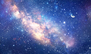 浩瀚蓝色宇宙星空背景素材