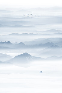 别墅玄关水墨画